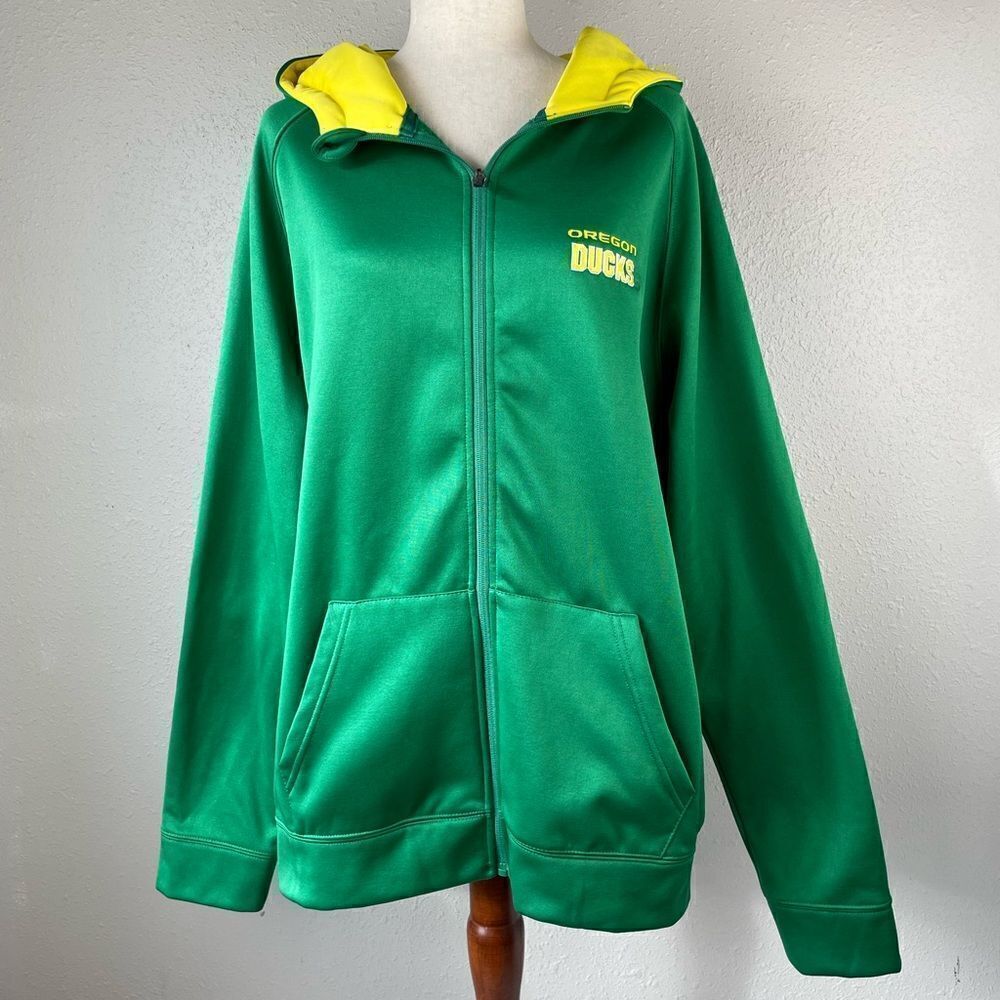 Oregon Ducks Full Zip Hoodie Jacket Size XL EUC